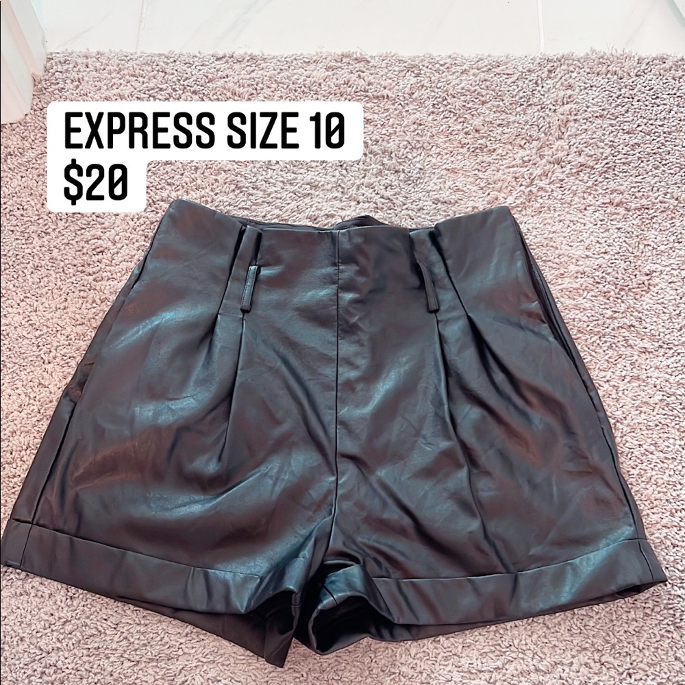 Express pleather shorts